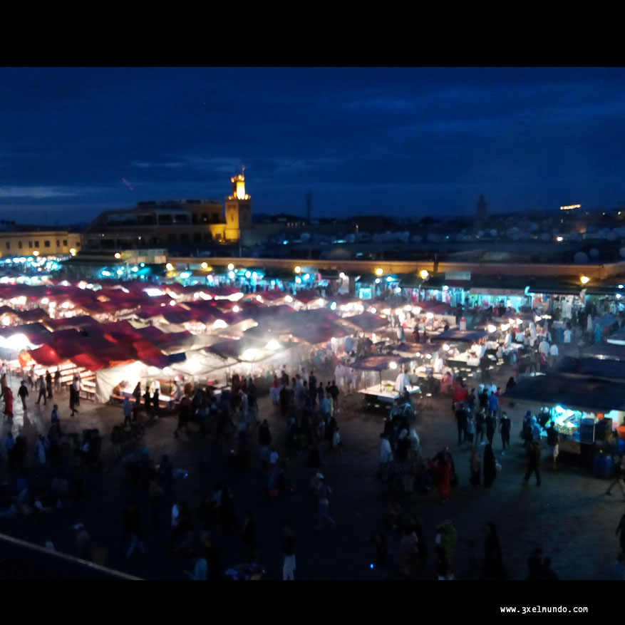 plaza de Jemaa el Fna en Marrakech